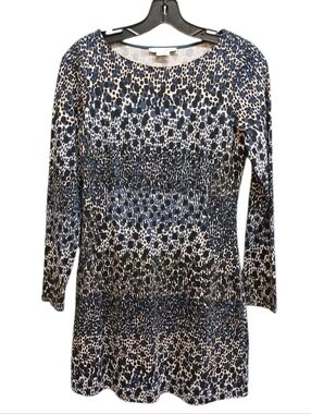 Boden Navy Printed Long Sleeve Dress Size 2